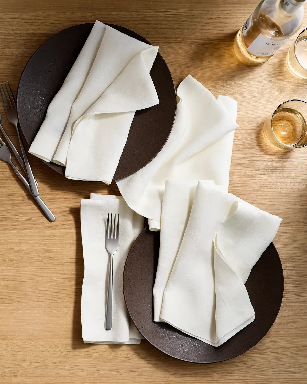 European Linen Wide-Hem Napkins, Set of 12 - US 2266