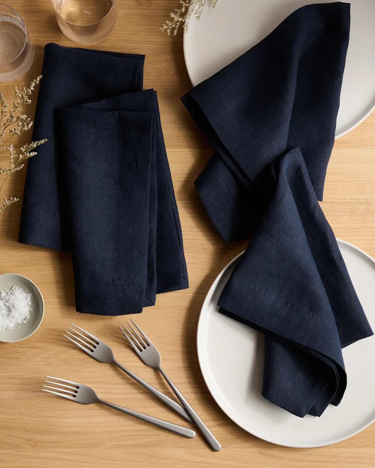 European Linen Wide-Hem Napkins, Set of 4 - US 4515