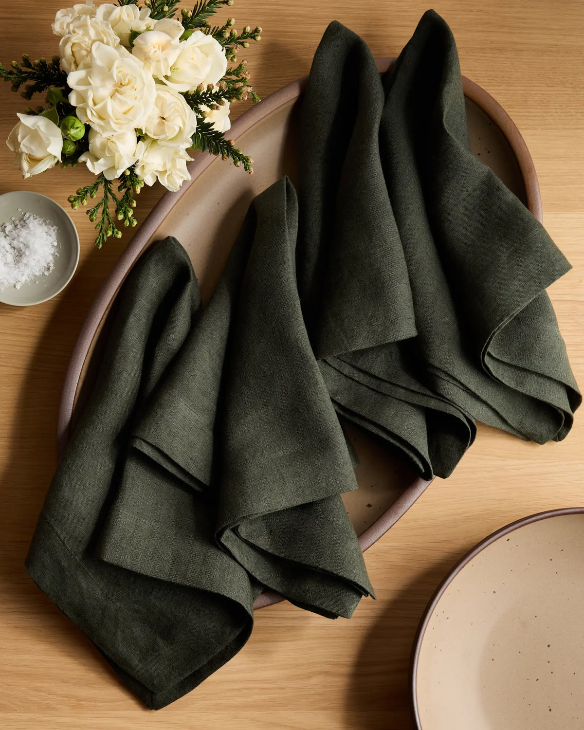European Linen Wide-Hem Napkins, Set of 4 - US 5627