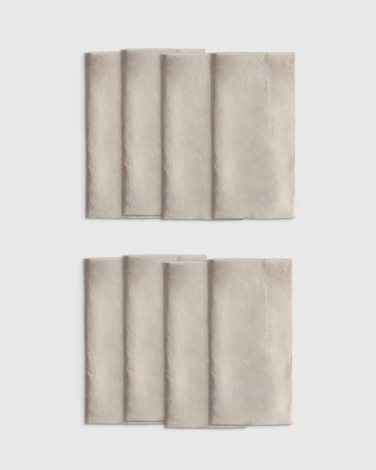 European Linen Wide-Hem Napkins, Set of 8 - US 6546