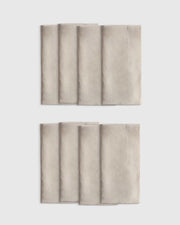 European Linen Wide-Hem Napkins, Set of 8 - US 6546
