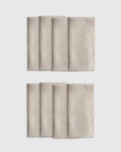 European Linen Wide-Hem Napkins, Set of 8 - US 6546