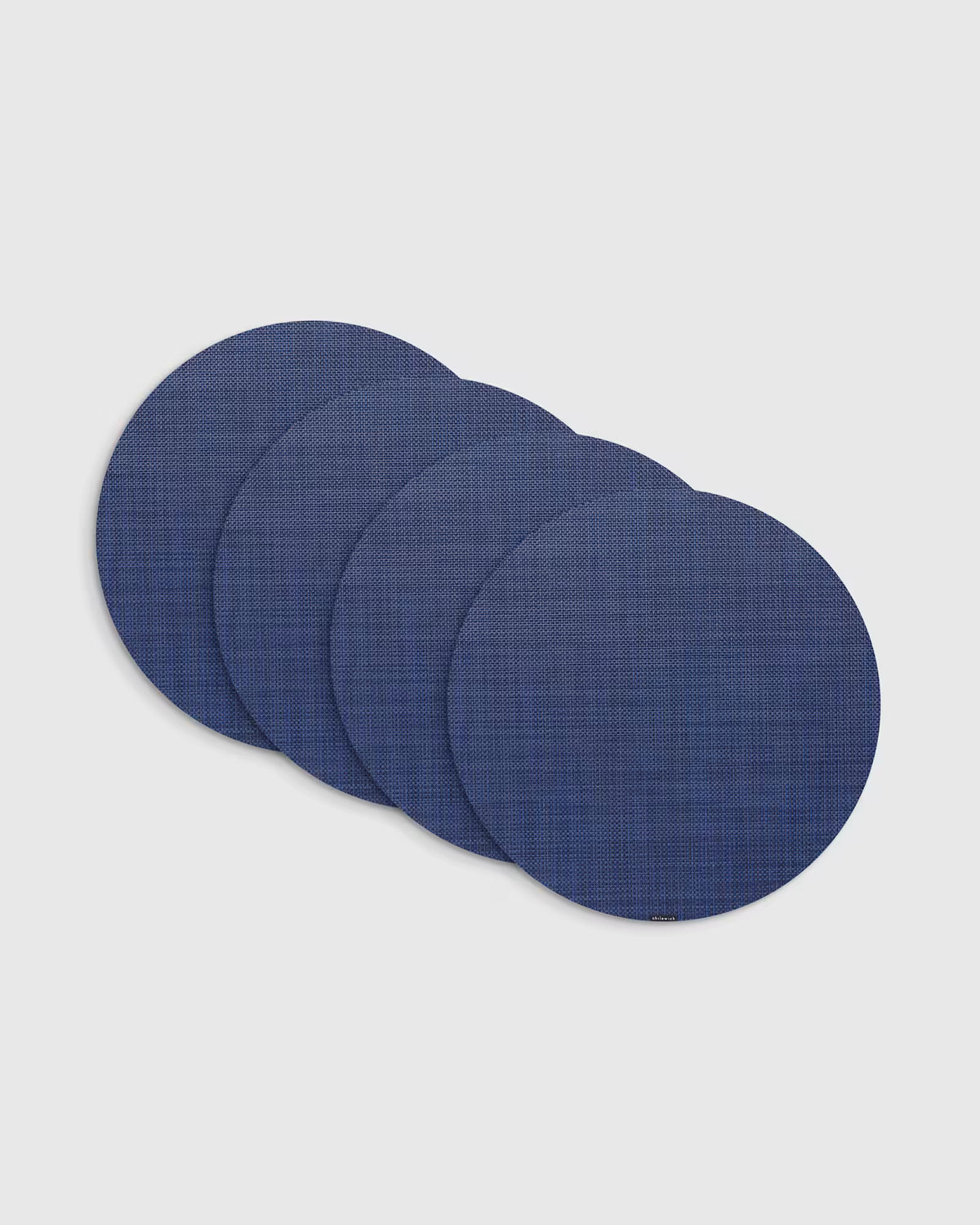 Mini Basketweave Easy-Care Round Placemat, Set of 4 by Chilewich - US 1744