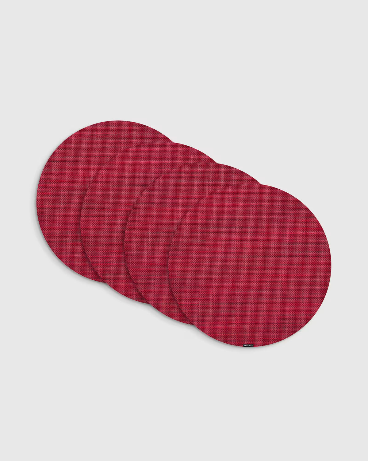 Mini Basketweave Easy-Care Round Placemat, Set of 4 by Chilewich - US 2769