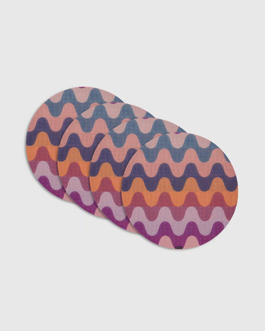 Wiggle Easy-Care Round Placemat, Set of 4 by Chilewich - US 1594