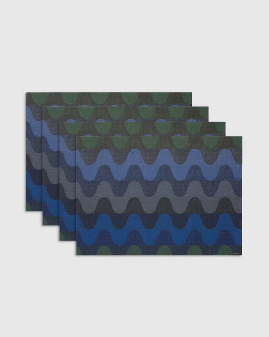 Wiggle Easy-Care Rectangular Placemat, Set of 4 by Chilewich - US 8471