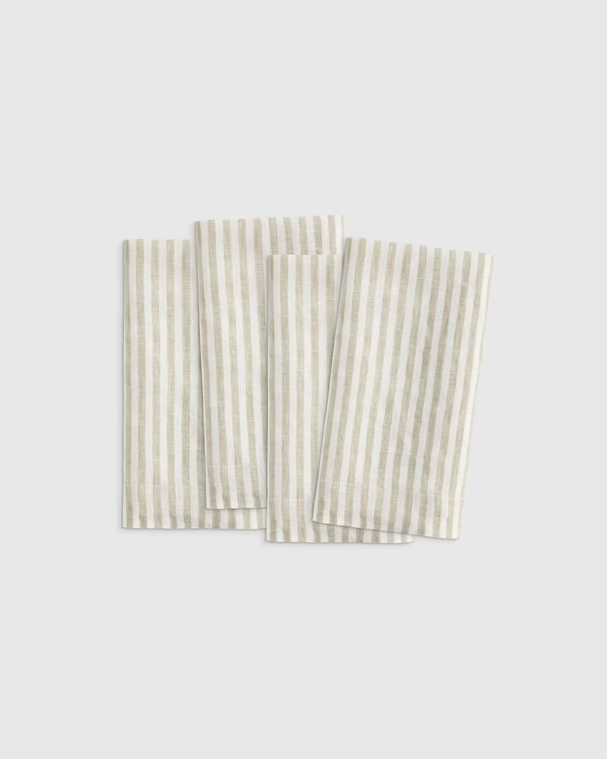 European Linen Wide-Hem Stripe Napkins (Set of 4) - US 6413