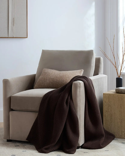 Organic Waffle Throw - US 5824