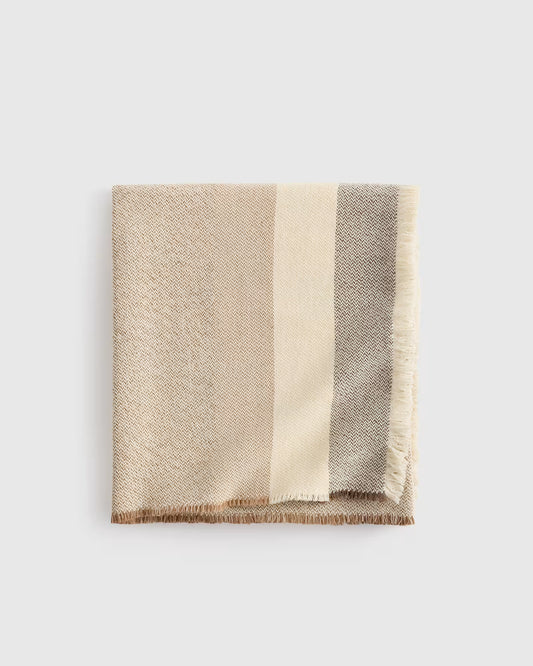 Wool Alpaca Stripe Throw - US 0618