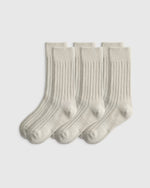Merino Cashmere Blend Ribbed Crew Sock (3-Pack) - US 8991