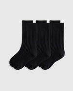 Merino Cashmere Blend Ribbed Crew Sock (3-Pack) - US 1536