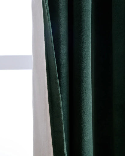 Cotton Velvet Curtain - Single Panel - US 3754