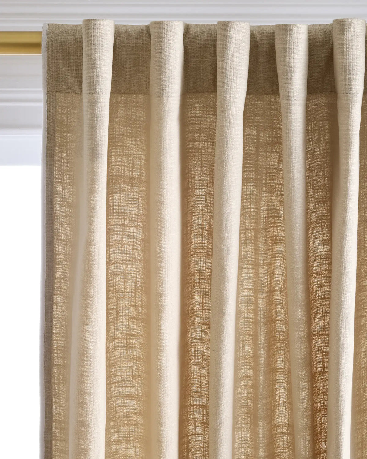 Piped Edge Cotton Curtain - Single Panel - US 7859
