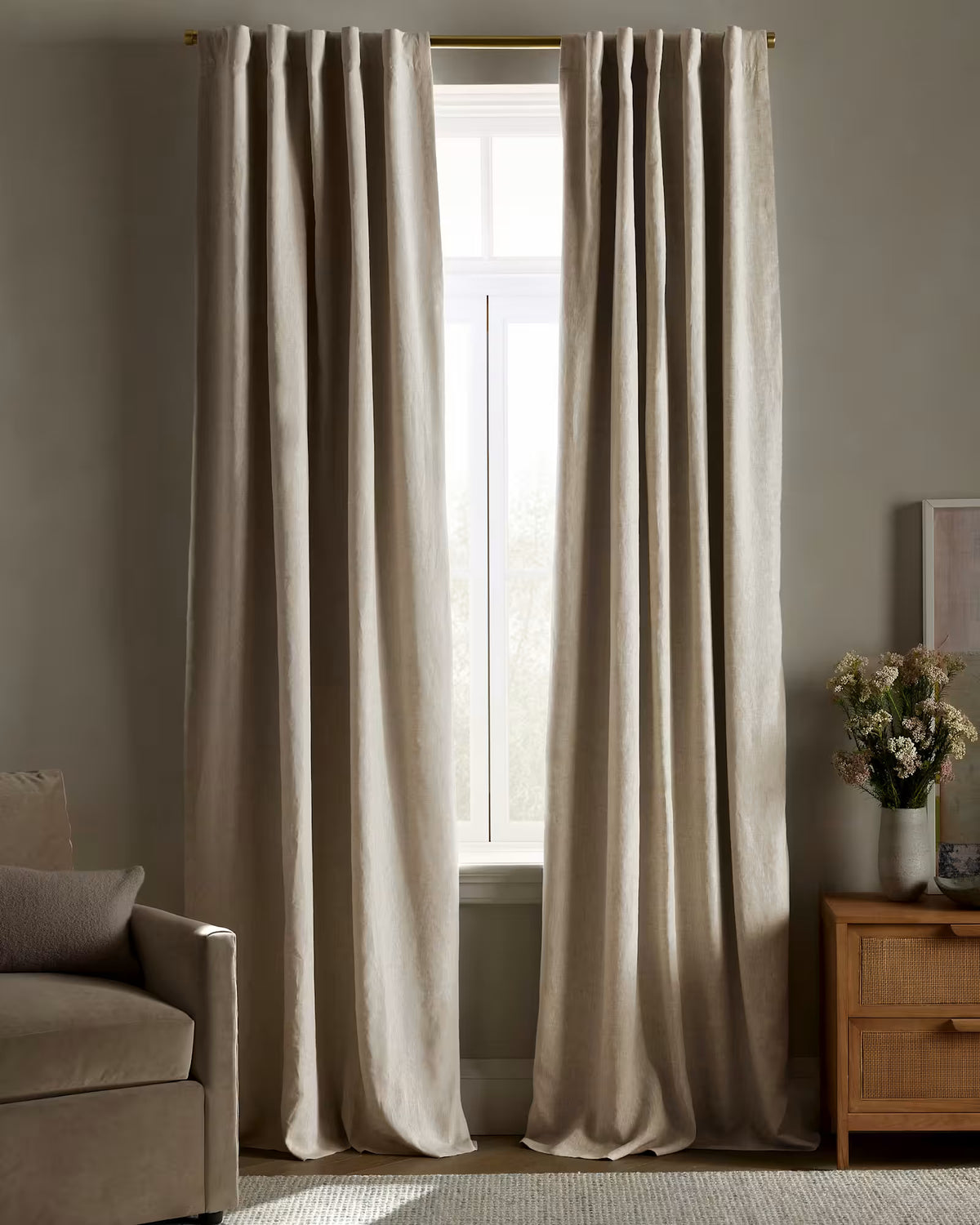 European Linen True Blackout Curtain - Single Panel - US 5725
