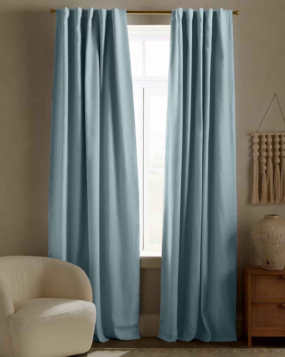 European Linen True Blackout Curtain - Single Panel - US 6692
