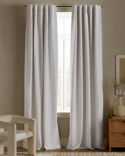 European Linen True Blackout Curtain - Single Panel - US 9954