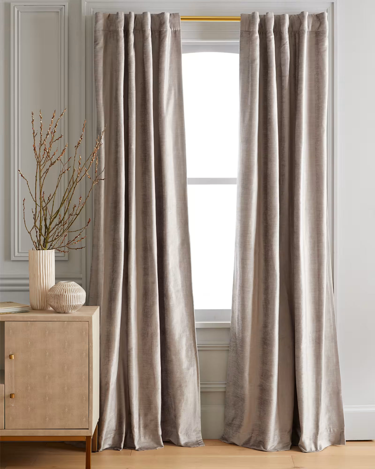 Luster Velvet Room Darkening Curtain - Single Panel - US 5242