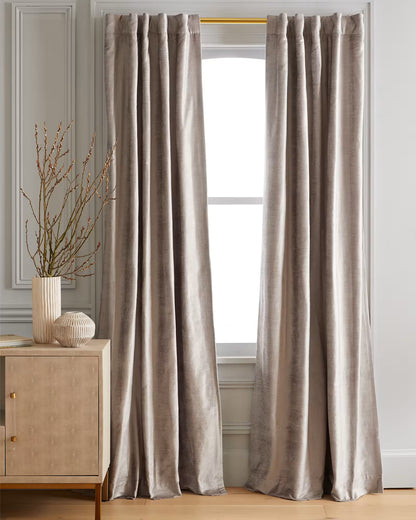 Luster Velvet Room Darkening Curtain - Single Panel - US 5242