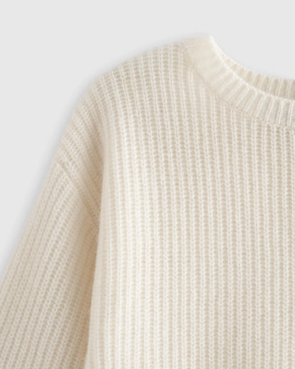 Washable Cashmere Fisherman Tunic Sweater - US 1509