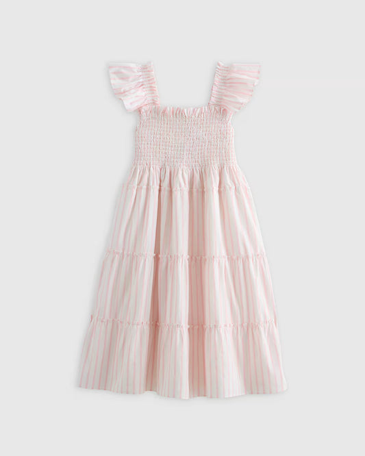 100% Organic Cotton Poplin Smocked Dress - US 2260