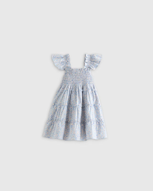 100% Organic Cotton Poplin Smocked Dress - US 3810