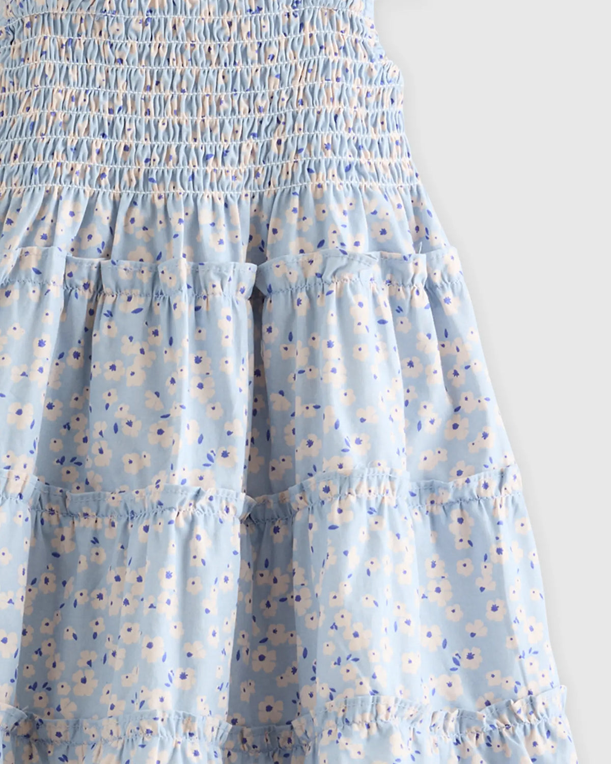 100% Organic Cotton Poplin Smocked Dress - US 3810