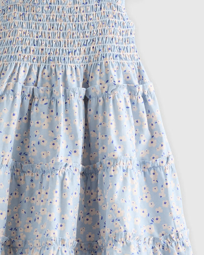100% Organic Cotton Poplin Smocked Dress - US 3810