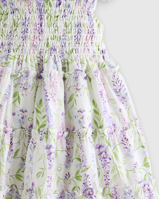 100% Organic Cotton Poplin Smocked Dress - US 2342