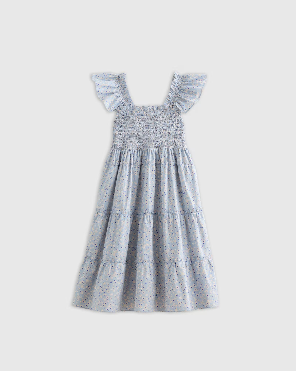 100% Organic Cotton Poplin Smocked Dress - US 5976