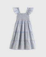 100% Organic Cotton Poplin Smocked Dress - US 8719