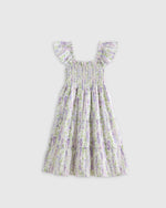 100% Organic Cotton Poplin Smocked Dress - US 1476
