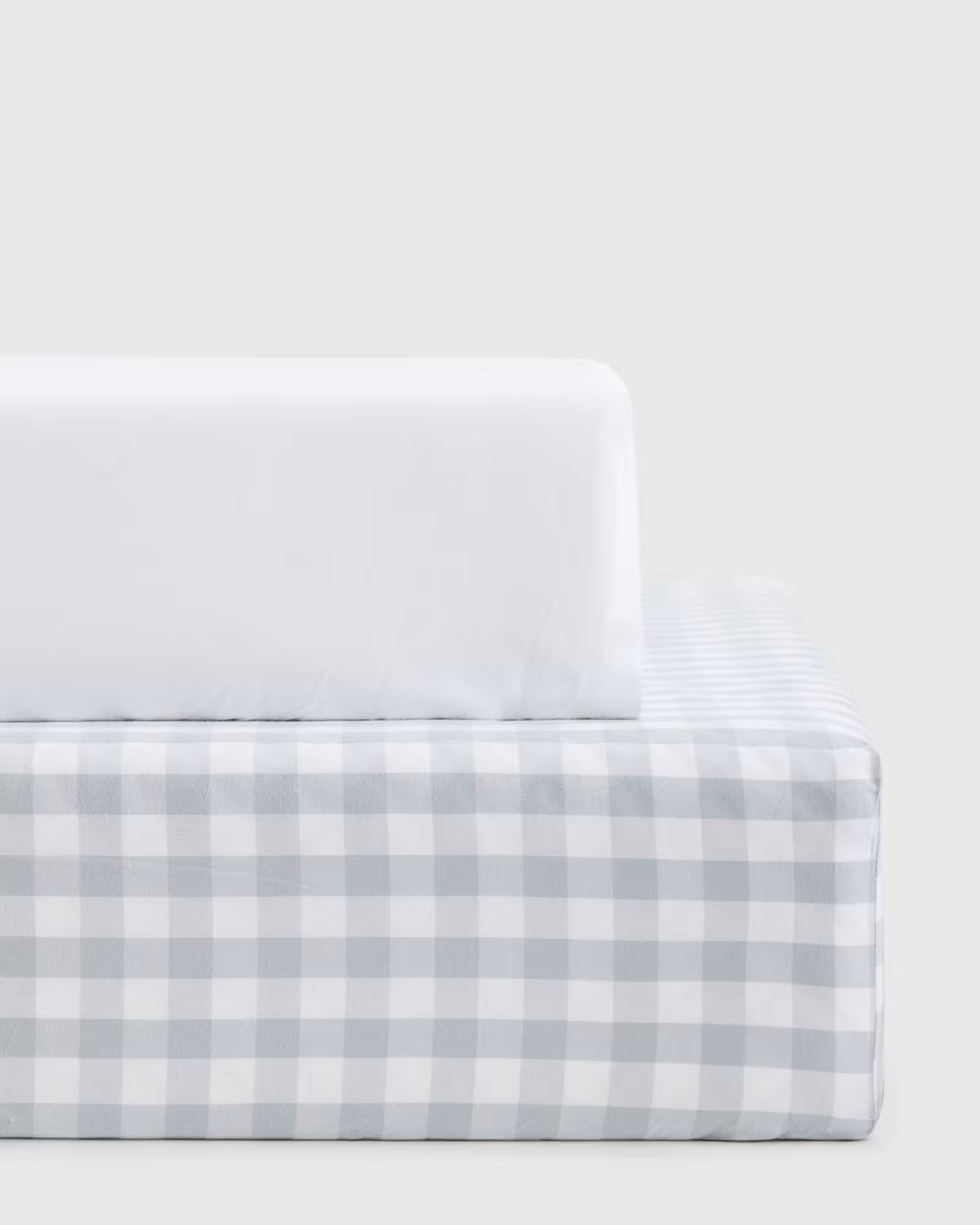 Organic Percale Gingham Crib Sheet 2-Pack - US 3614