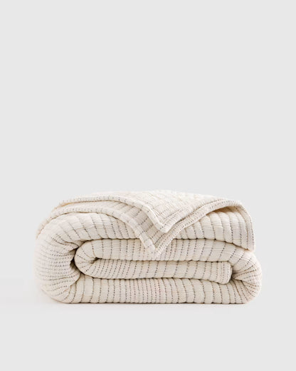Organic Cotton Channel Stitch Coverlet - US 3596