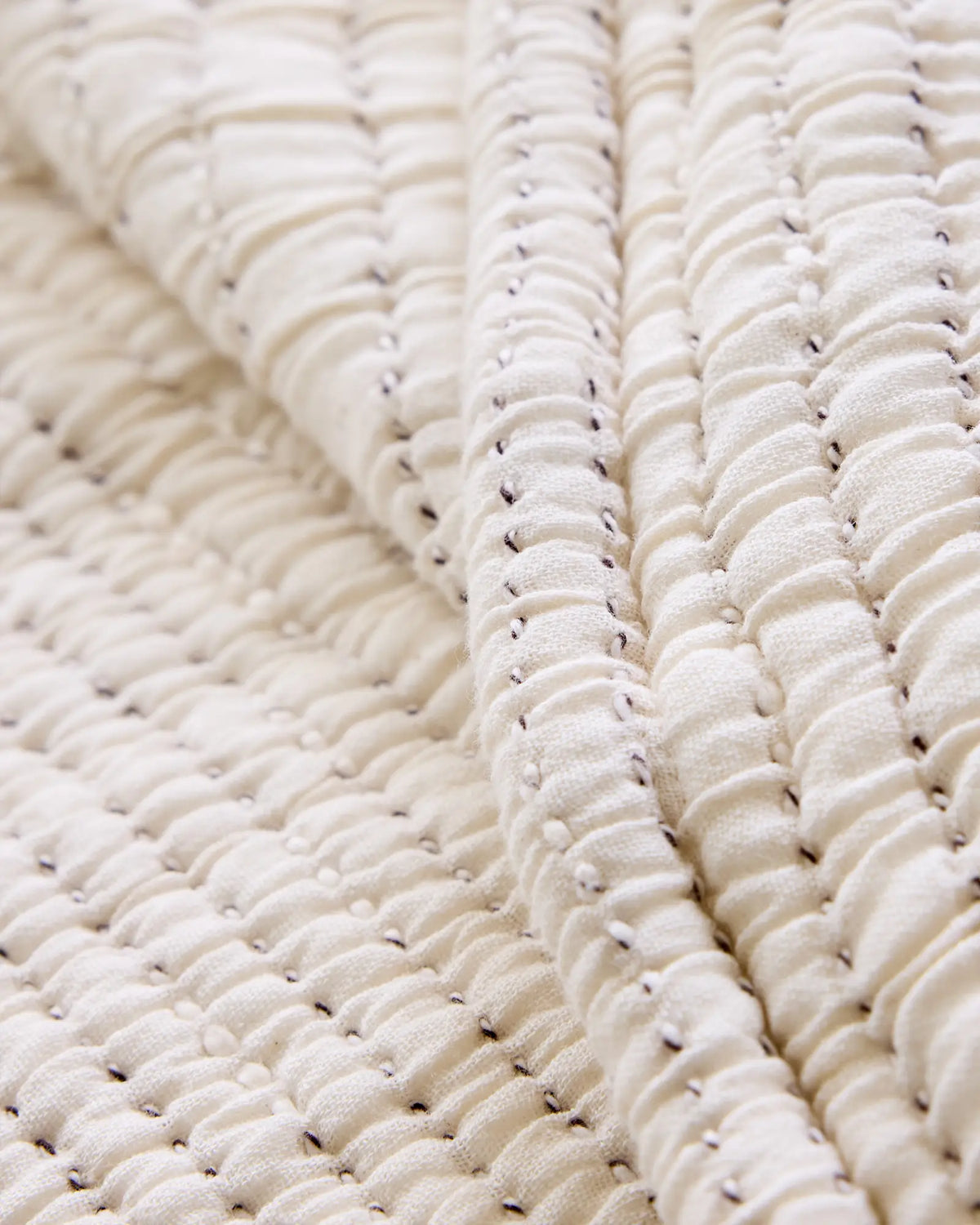 Organic Cotton Channel Stitch Coverlet - US 3596