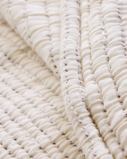 Organic Cotton Channel Stitch Coverlet - US 3596