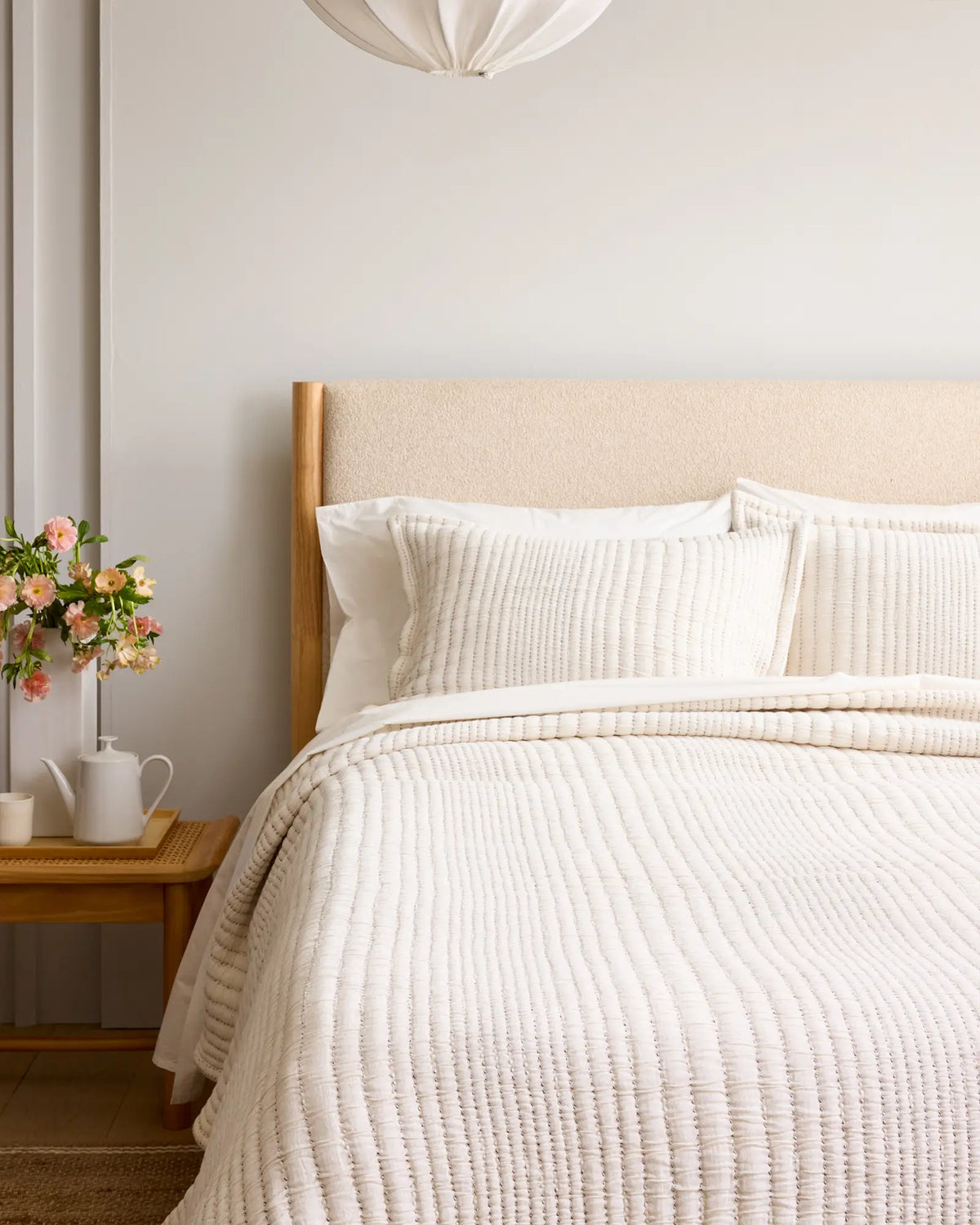 Organic Cotton Channel Stitch Coverlet - US 3596