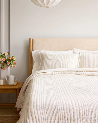 Organic Cotton Channel Stitch Coverlet - US 3596