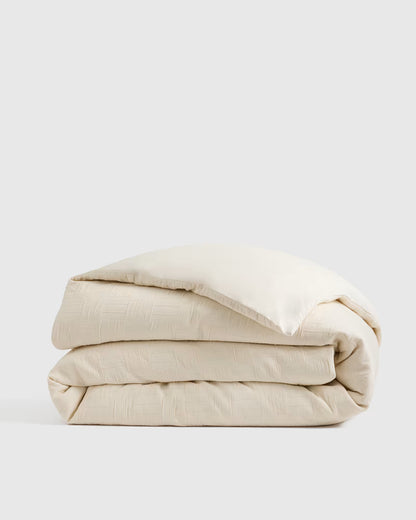 Checkered Matelasse Duvet Cover - US 5407