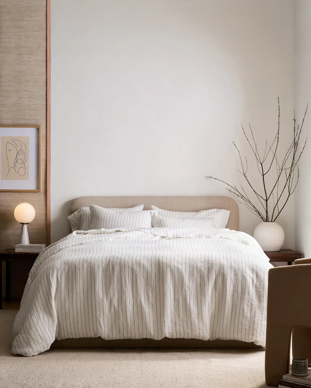 European Linen Stripe Sham Set - US 6290