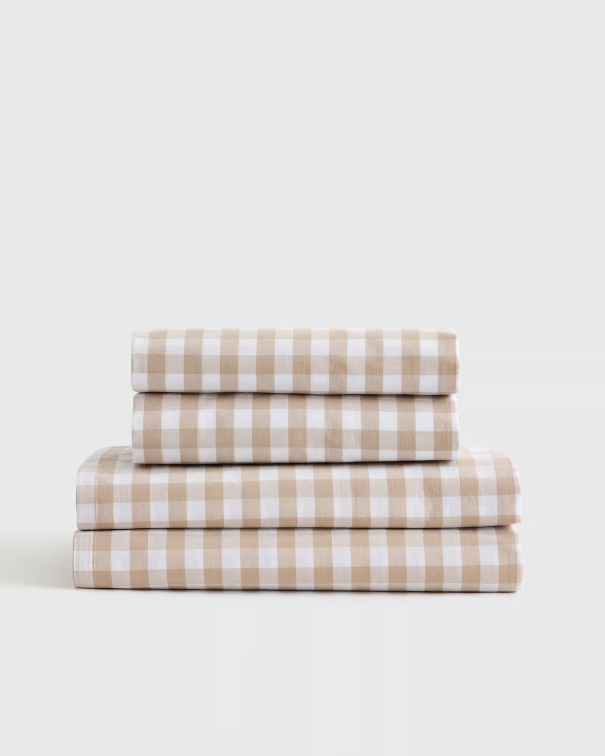 Organic Crisp Percale Gingham Sheet Set - US 0422
