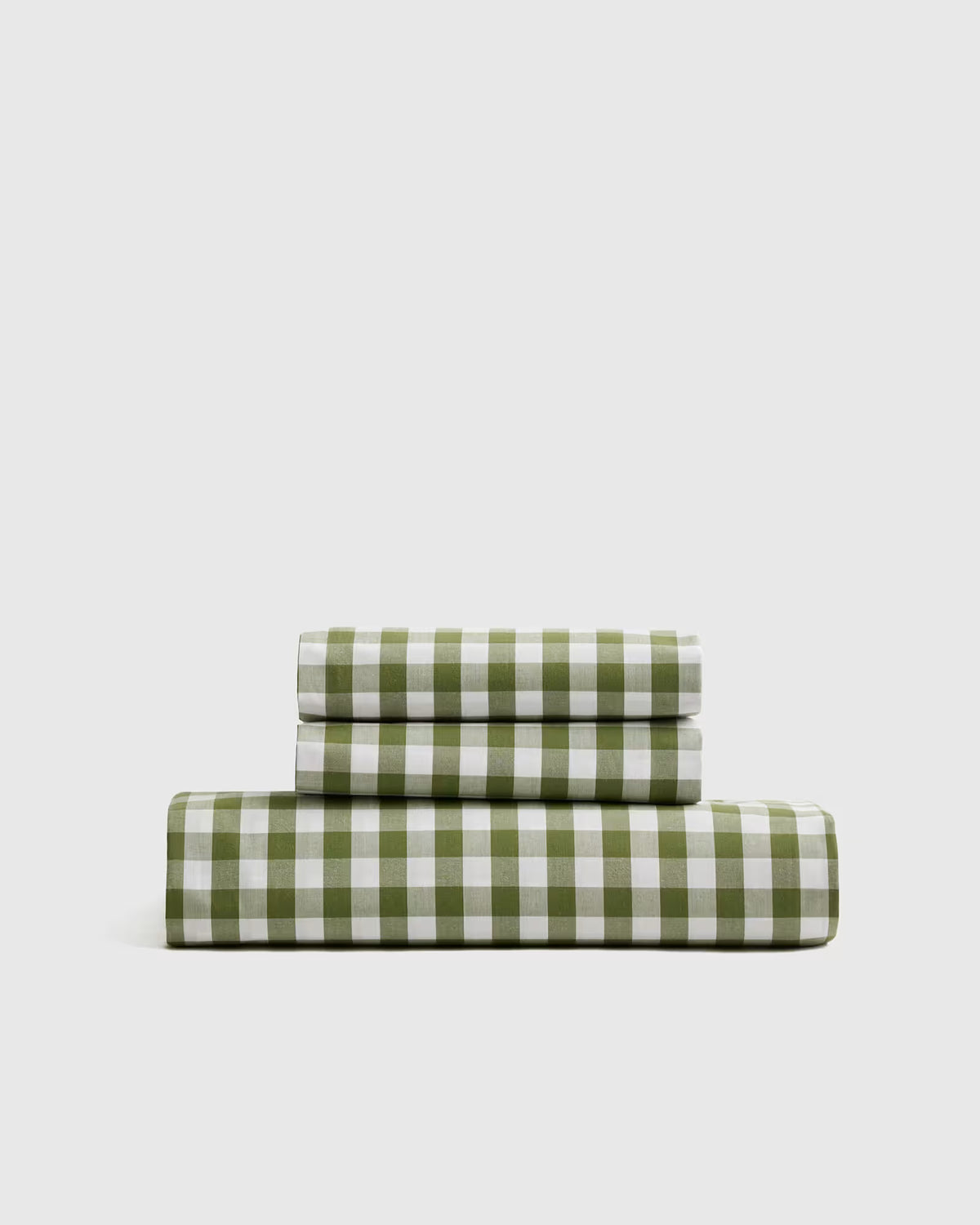 Organic Crisp Percale Gingham Fitted Sheet Set - US 5758