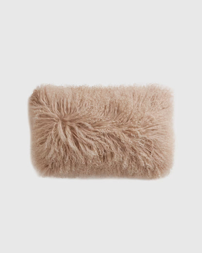 Luxe Mongolian Lamb Lumbar Pillow Cover - US 2628