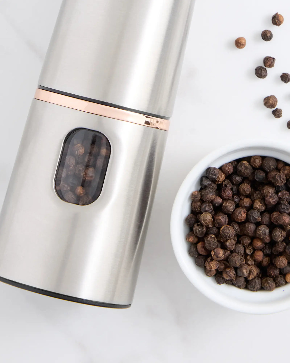 Stainless Steel Electric Pepper Mill - US 7946