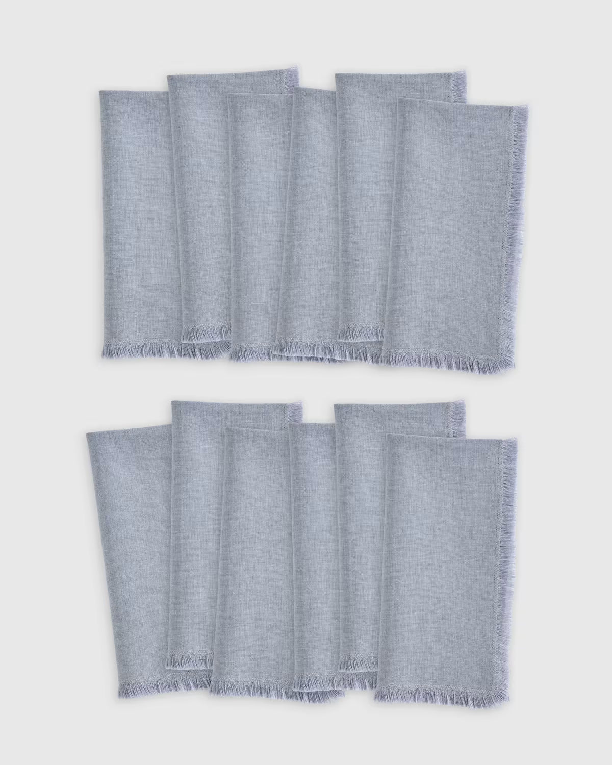 European Linen Fringe Napkins, Set of 12 - US 5317