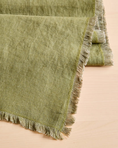 European Linen Fringe Table Runner - US 2714