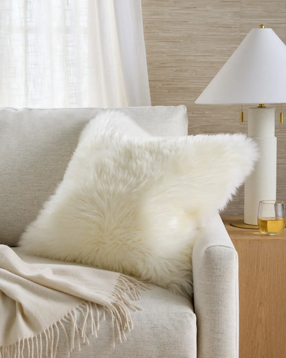 Natural Sheepskin Accent Pillow Cover - US 3250
