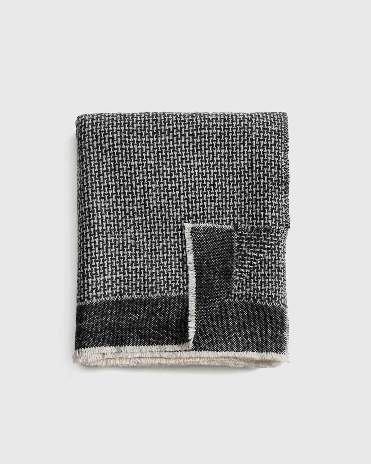 Lightweight Cashmere Wool Patterned Throw - US 6174