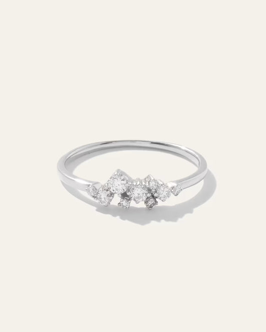14K Gold Diamond Scatter Ring - US 5994