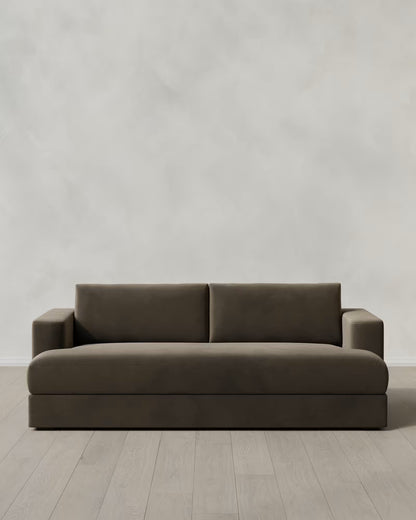 Sierra Curved Arm Sofa in Performance Velvet - US 2104