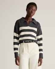 Charcoal/Offwhite Stripe